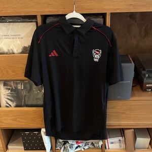 Adidas Black Polo with Red Accents